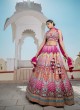Shaded Pink Georgette Wedding Wear Lehenga Choli